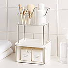 Органайзер для косметики прозорий настільний для зберігання макіяжу та аксесуарів в інтер'єрі, фото 4