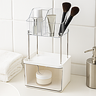 Органайзер для косметики прозорий настільний для зберігання макіяжу та аксесуарів в інтер'єрі, фото 7