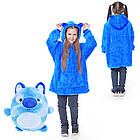 Дитяча толстовка плед Huggle Hoodie з капюшоном для дівчаток та хлопчиків до 140 см для дому та поїздок, фото 4