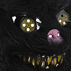 Маска страшний заєць плюшева для Хеллоуїна косплея вечірки багаторазова чорна, фото 6