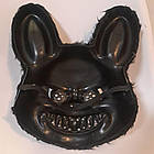 Маска страшний заєць плюшева для Хеллоуїна косплея вечірки багаторазова чорна, фото 8