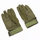 Тактичні рукавички повнопалі із захистом для полювання риболовлі активного відпочинку М зелені, фото 9