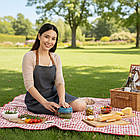 Механічний ручний подрібнювач XB-2082 для смузі та соусів з лезами з нержавіючої сталі 500 мл синій, фото 4