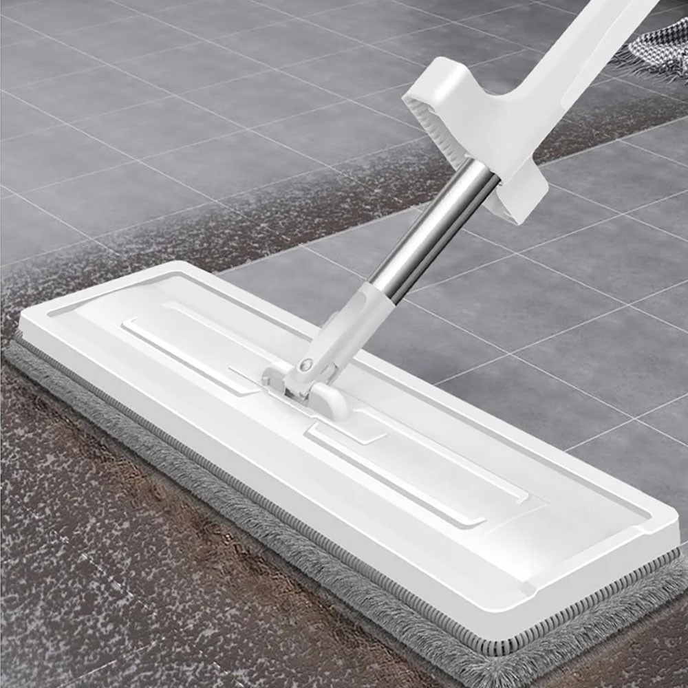 Швабра телескопічна з віджимом 360° для збирання підлоги універсальна самовіджимна ледарка, фото 1