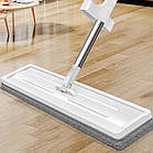 Швабра телескопічна з віджимом 360° для збирання підлоги універсальна самовіджимна ледарка, фото 6