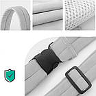 Слінг рюкзак сірий для новонароджених перенесення для комфортного носіння малюка та свободи рук, фото 3