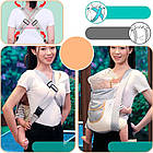 Слінг рюкзак сірий для новонароджених перенесення для комфортного носіння малюка та свободи рук, фото 5