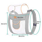 Слінг рюкзак сірий для новонароджених перенесення для комфортного носіння малюка та свободи рук, фото 6