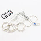 Гірлянда штора LED 200 світлодіодів USB для прикраси вікон та створення атмосфери затишку, фото 9