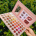 Палетка тіней GLAMOUR 45 відтінків для професійного макіяжу очей з матовими сатиновими та перламутровими текстурами., фото 3