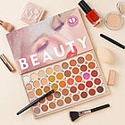 Палетка тіней GLAMOUR 45 відтінків для професійного макіяжу очей з матовими сатиновими та перламутровими текстурами., фото 4