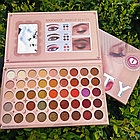 Палетка тіней GLAMOUR 45 відтінків для професійного макіяжу очей з матовими сатиновими та перламутровими текстурами., фото 5