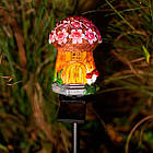 Садовий світильник на сонячній батареї гриб для освітлення саду та доріжок з теплим білим світлом 200 лм, фото 6