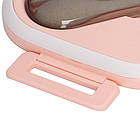 Пластиковий ланч-бокс з приладами 1300 мл рожевий для їжі на роботу, фото 7