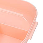 Пластиковий ланч-бокс з приладами 1300 мл рожевий для їжі на роботу, фото 8