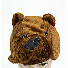 Карнавальний капелюх ведмедя для дітей та дорослих м'яка шапка на Хеллоуїн з об'ємними вушками, фото 2