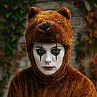 Карнавальний капелюх ведмедя для дітей та дорослих м'яка шапка на Хеллоуїн з об'ємними вушками, фото 4