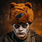 Карнавальний капелюх ведмедя для дітей та дорослих м'яка шапка на Хеллоуїн з об'ємними вушками, фото 6