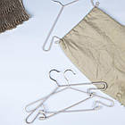 Антиковзна вішалка ZS-8616 набір плічок для одягу сірий елегантний і міцний для організації гардеробу, фото 6