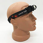 Світлодіодний налобний ліхтар 2в1 BL 211 з магнітом для туристів та рибалок з USB зарядкою 500 люменів, фото 6