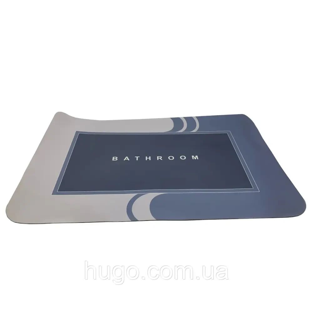 Килимок для ванної вологопоглинаючий антиковзкий синій для безпеки та комфорту у ванній кімнаті., фото 1