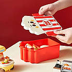 Пластиковий ланч бокс з приладами для роботи та навчання компактний контейнер для їжі червоний, фото 6