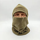 Утеплена флісова балаклава маска для зими універсальний захист від холоду та вітру, фото 5