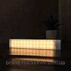 Акумуляторний світильник з датчиком руху 20см для освітлення приміщень яскраве світло на магнітах USB зарядка, фото 5