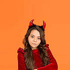 Карнавальний набір чортика ріжки хвіст метелик для Хеллоуїна унісекс з комфортним дизайном, фото 3