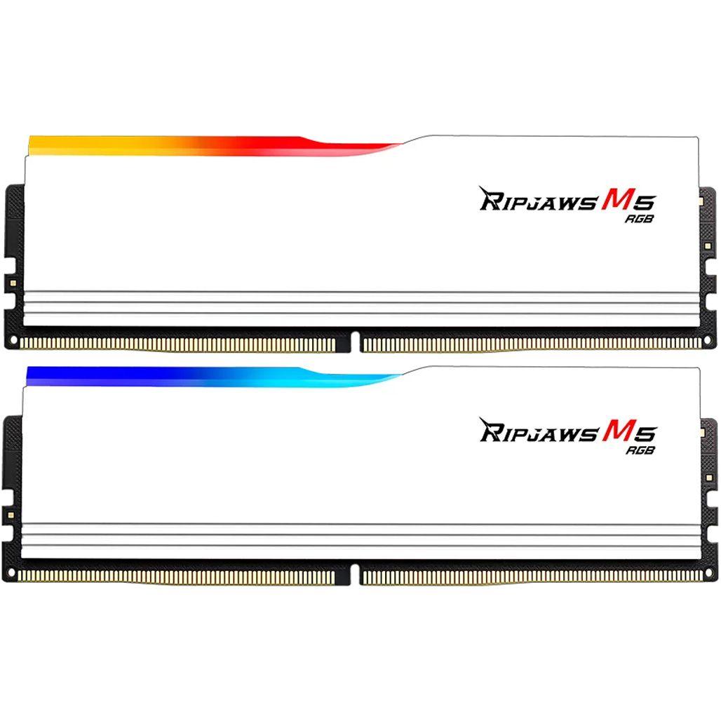 Модуль пам'яті DDR5 G.Skill Ripjaws M5 RGB 2x32GB 6000MHz White (F5-6000J3238G32GX2-RM5RW) [148633], фото 1