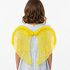 Крила Ангела М-764 жовті для фотосесій та свят легкі універсальні аксесуари, фото 3