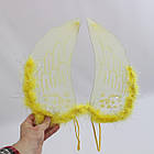 Крила Ангела М-764 жовті для фотосесій та свят легкі універсальні аксесуари, фото 8