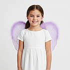 Крила Ангела фіолетові для фотосесій та свят легкі універсальні 40х35 см, фото 3