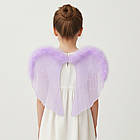 Крила Ангела фіолетові для фотосесій та свят легкі універсальні 40х35 см, фото 5