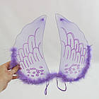 Крила Ангела фіолетові для фотосесій та свят легкі універсальні 40х35 см, фото 7