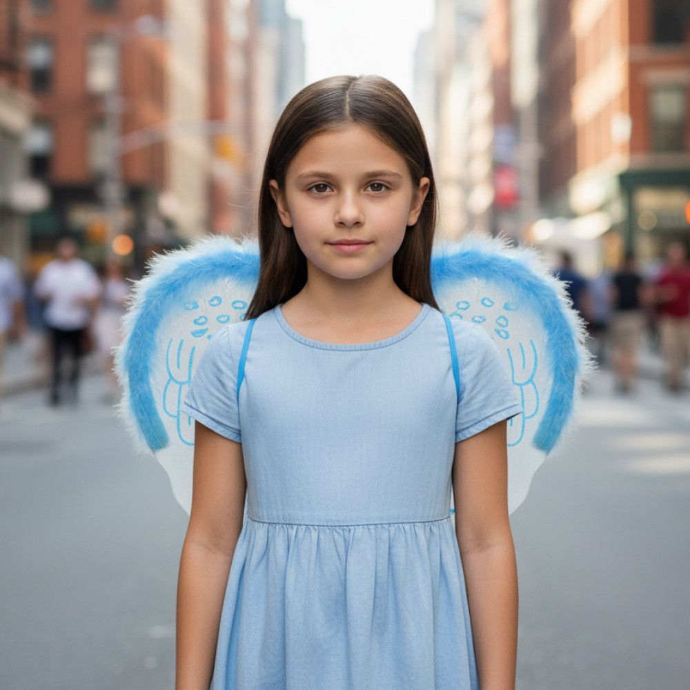 Крила Ангела М-764 блакитні для фотосесій свят та ранків легкі та зручні, фото 1