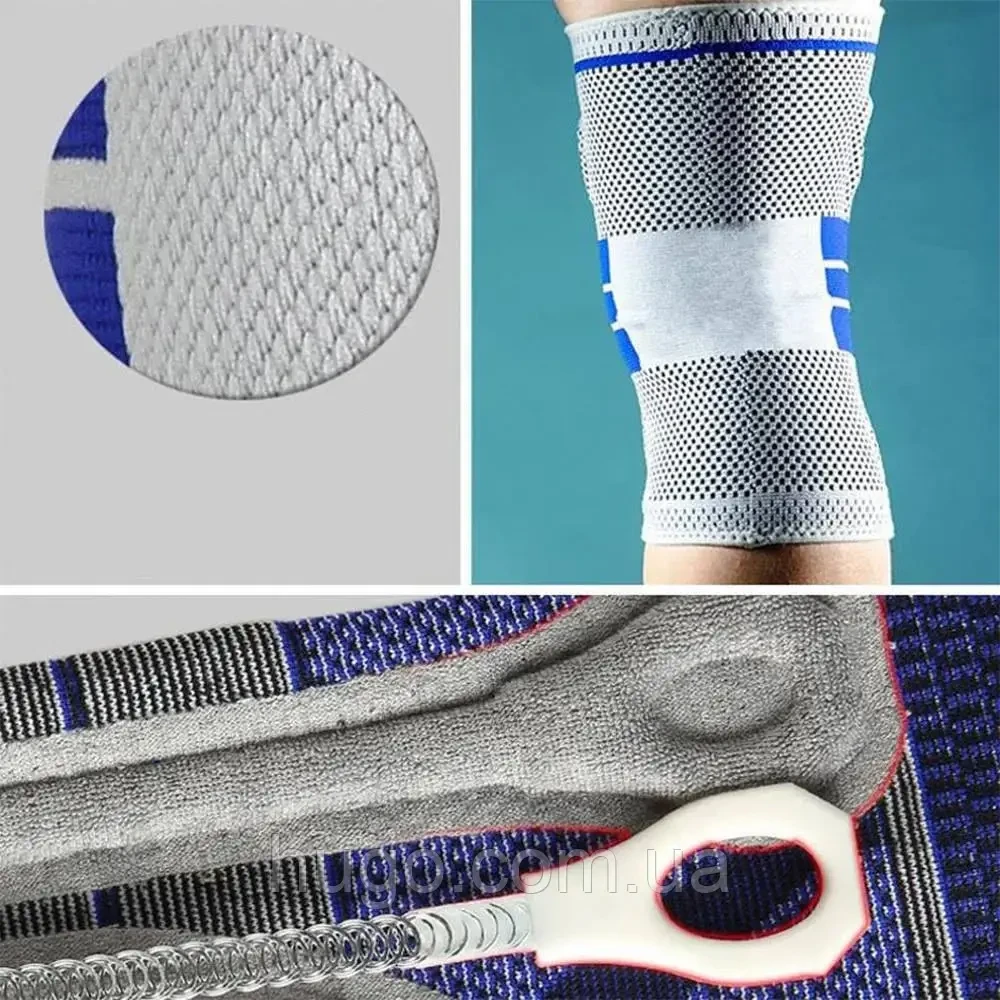 Колінний ортез KNEE SUPPORT еластичний бандаж для стабілізації суглобів та зниження болю, фото 1