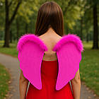 Ангелові крила темно-рожеві для дівчаток 40х35 см аксесуар для фотосесій свят і ранків, фото 6