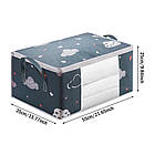 Чохол для зберігання речей з ручками 50л синій органайзер для одягу та взуття захисту від вологи, фото 8