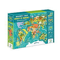 Дитяча магнітна мапа світу тварини 200267, 36 елементів
