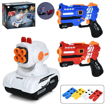 Набір бластерів (мішень-проєктор, пістолет 19 см 2 шт., звук, світло, 2 кольори) 2150D