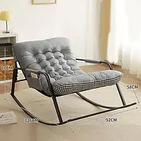 Крісло-гойдалка/ліжко регульоване KRK-89 / Сіре 80х92х58