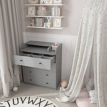 Комод пеленальний з шухлядами 955х800х420 мм Антрацит