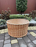 Плетений кошик круглої форми під горщик з ялинкою D-50см, фото 4