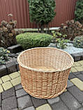Плетений кошик круглої форми під горщик з ялинкою D-50см, фото 5