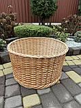 Плетений кошик круглої форми під горщик з ялинкою D-50см, фото 7