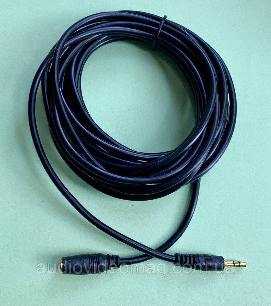 Кабель, шнур-подовжувач для навушників, стерео колонок 3.5, довжина 5 метрів, фото 1