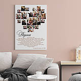 Колаж з фото на натуральному холсті "Серце Привітання" на 20 фото, фото 3