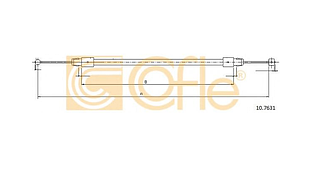 10.7631 Трос ручного гальма переднього VW TOUAREG (7LA, 7L6, 7L7) 2002/10-2010/05 (COFLE)