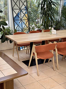 Новий мякий стілець "Джим" з натурального дерева
Квадратний стіл "Серія 1" з натурального дерева та металу
Прямокутний стіл для кафе "Серія 5" з натурального дерева Ясен від виробника